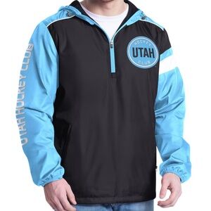 NHL Black and Light Blue Windbreaker